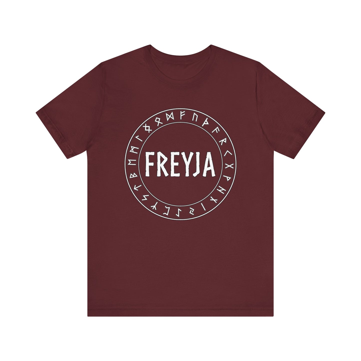 Freyja Norse Goddess with Futhark Runes T-shirt