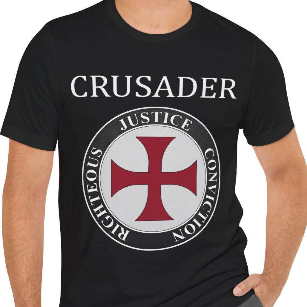 Crusader Symbol - Medieval Knight Shield Virtues T-shirt