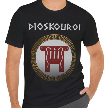 Dioskouroi Castor and Pollux Dokana Symbol - Greek Mythology Dioscuri T-shirt