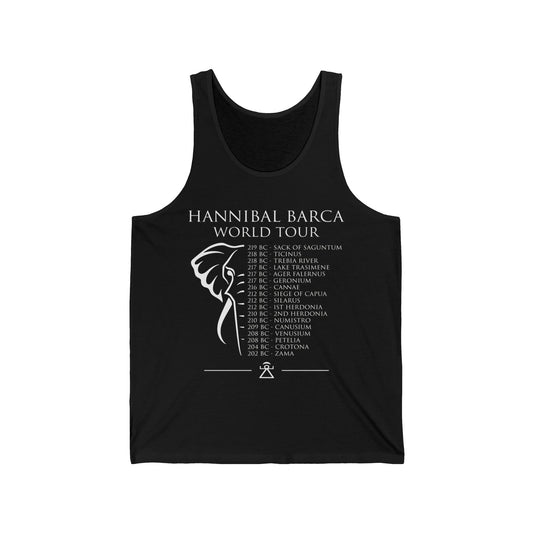 Hannibal Barca World Tour Tank Top - Battles of the 2nd Punic War Unisex Jersey Tank Top