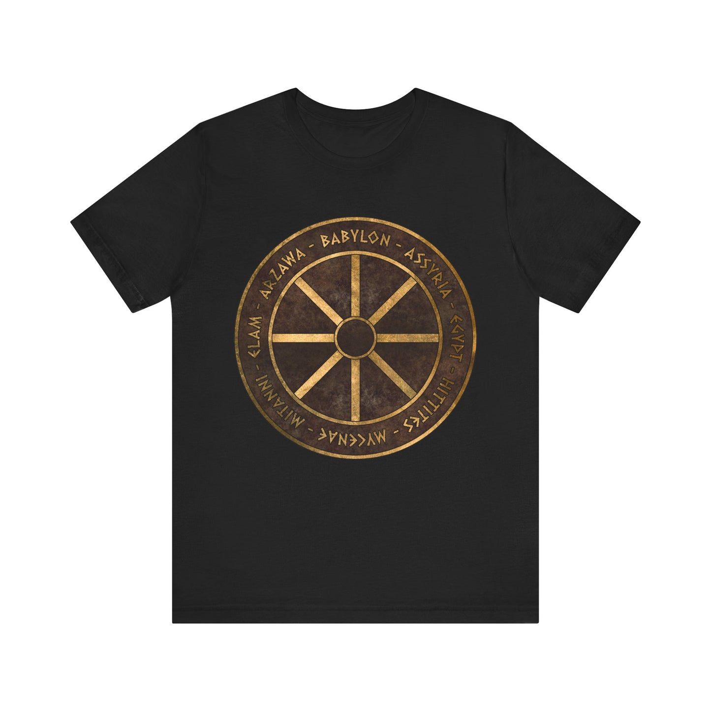 Bronze Age Powers Ancient Civilizations Chariot Wheel Symbol T-Shirt