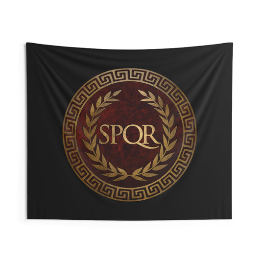 SPQR Ancient Rome Symbol Indoor Wall Tapestry 60" x 50"