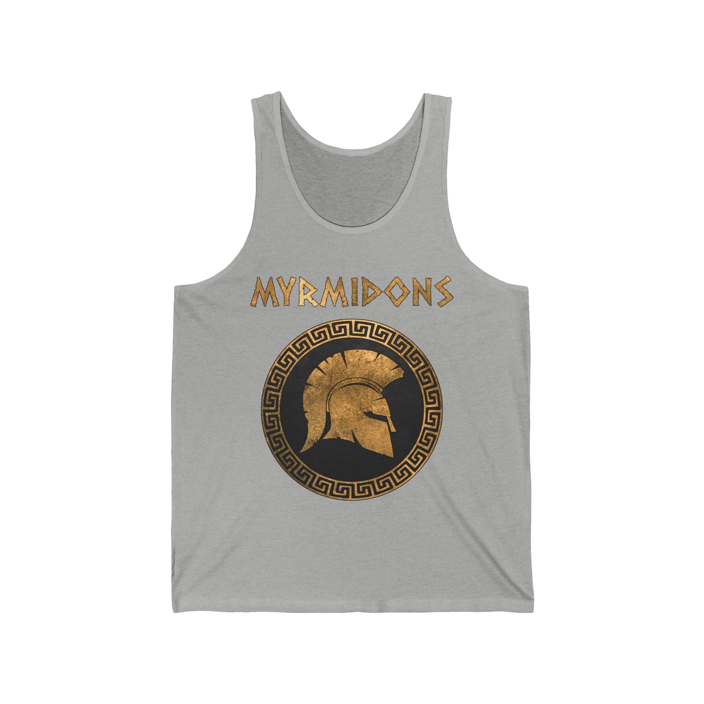 Myrmidons Tank Top - Warriors of Pythia and Achilles Symbol - Unisex Jersey Tank Top