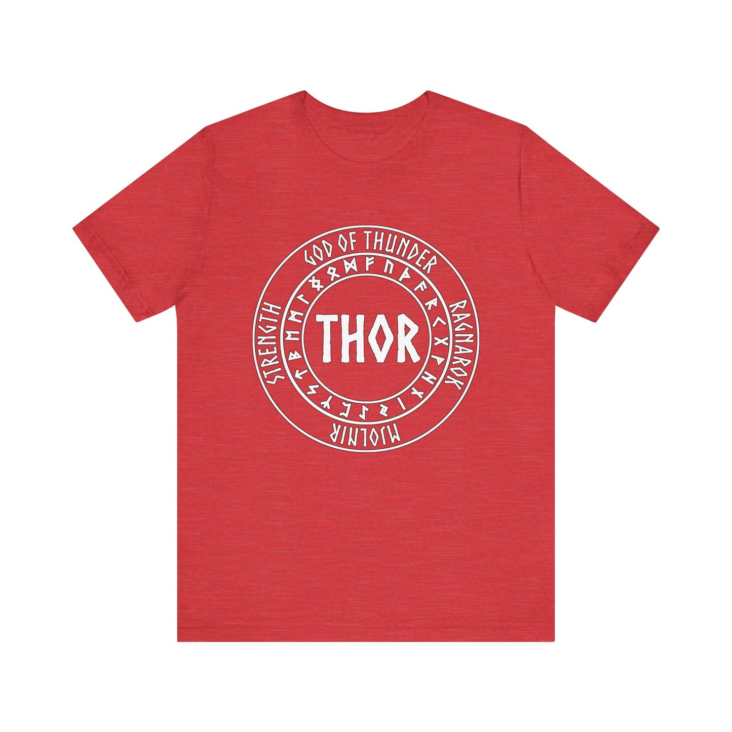 Thor Norse God with Futhark Runes T-shirt