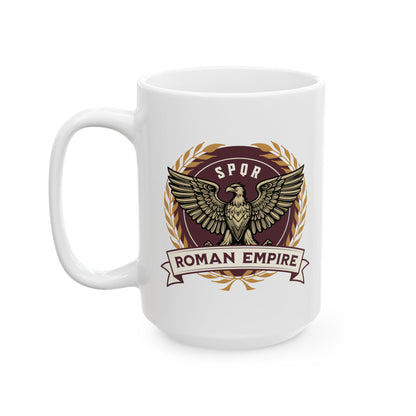 Roman Empire Mug - Roman Eagle Standard - Legions of Rome - Ancient Roman History Double Sided Ceramic Mug (11oz, 15oz)