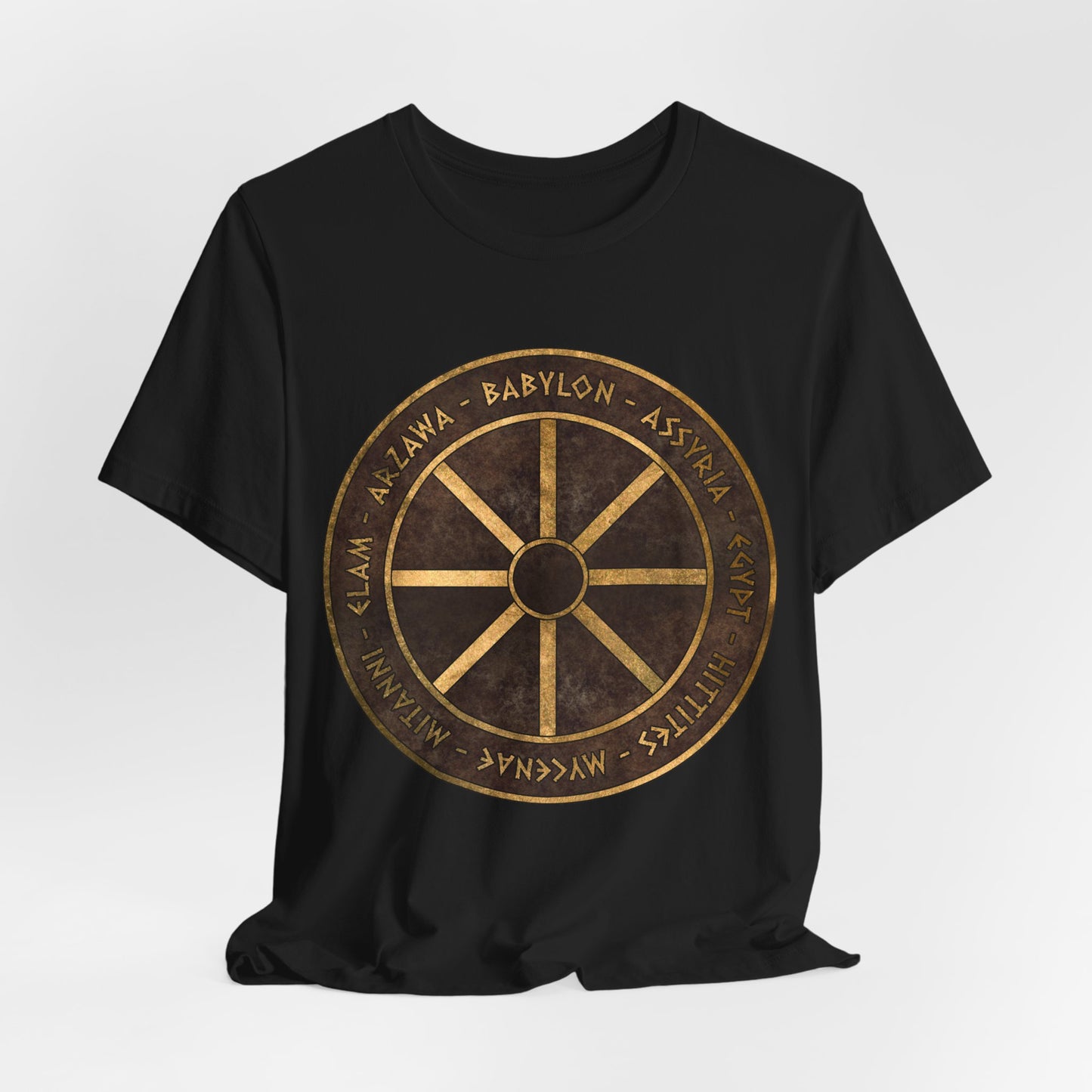 Bronze Age Powers Ancient Civilizations Chariot Wheel Symbol T-Shirt