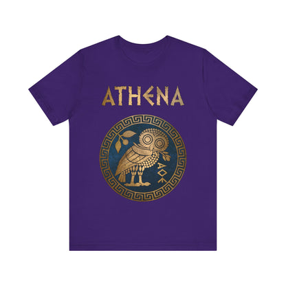 Athena Greek Goddess of Wisdom and War Athenian Owl Symbol T-shirt