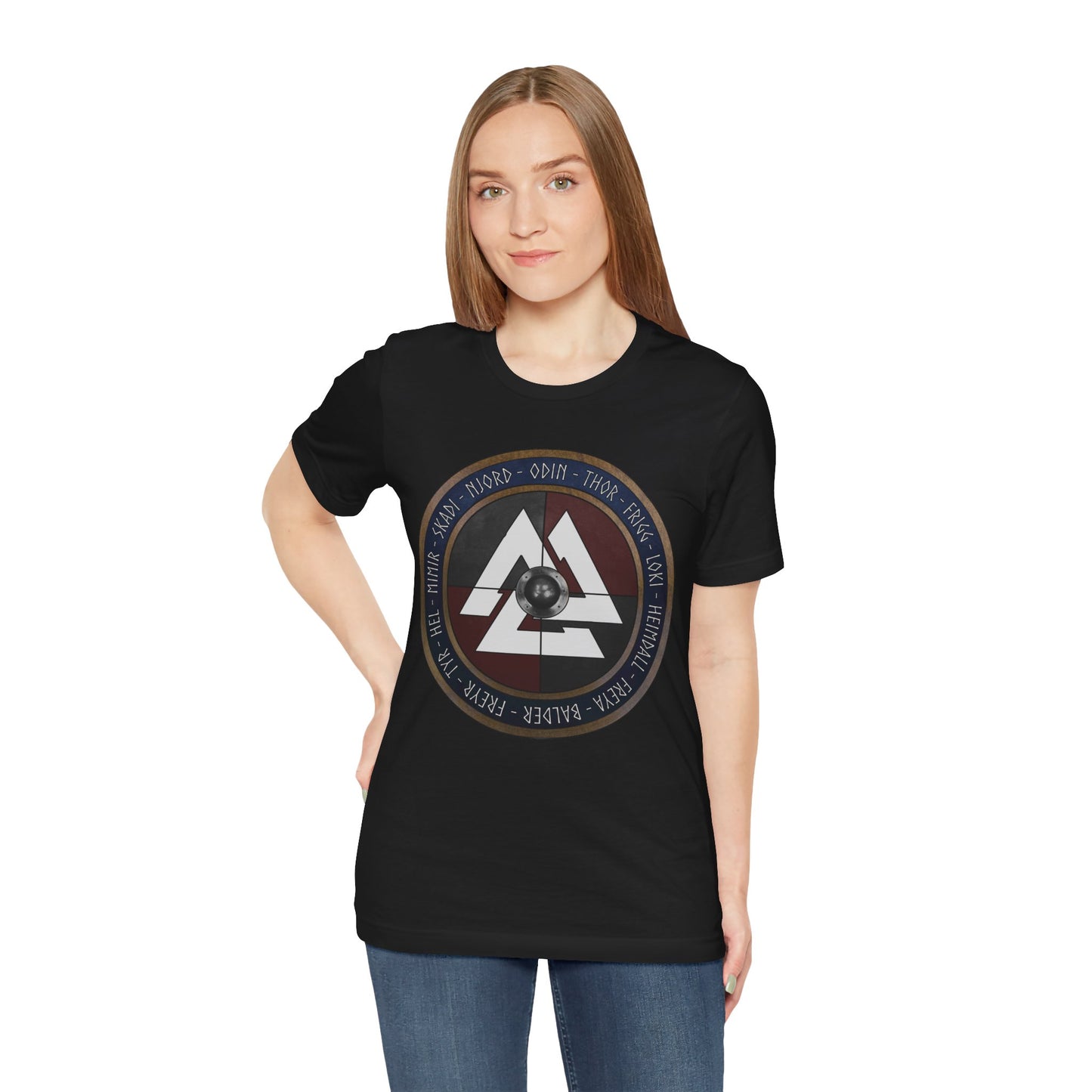 Norse Gods and Goddesses - Viking Shield T-shirt