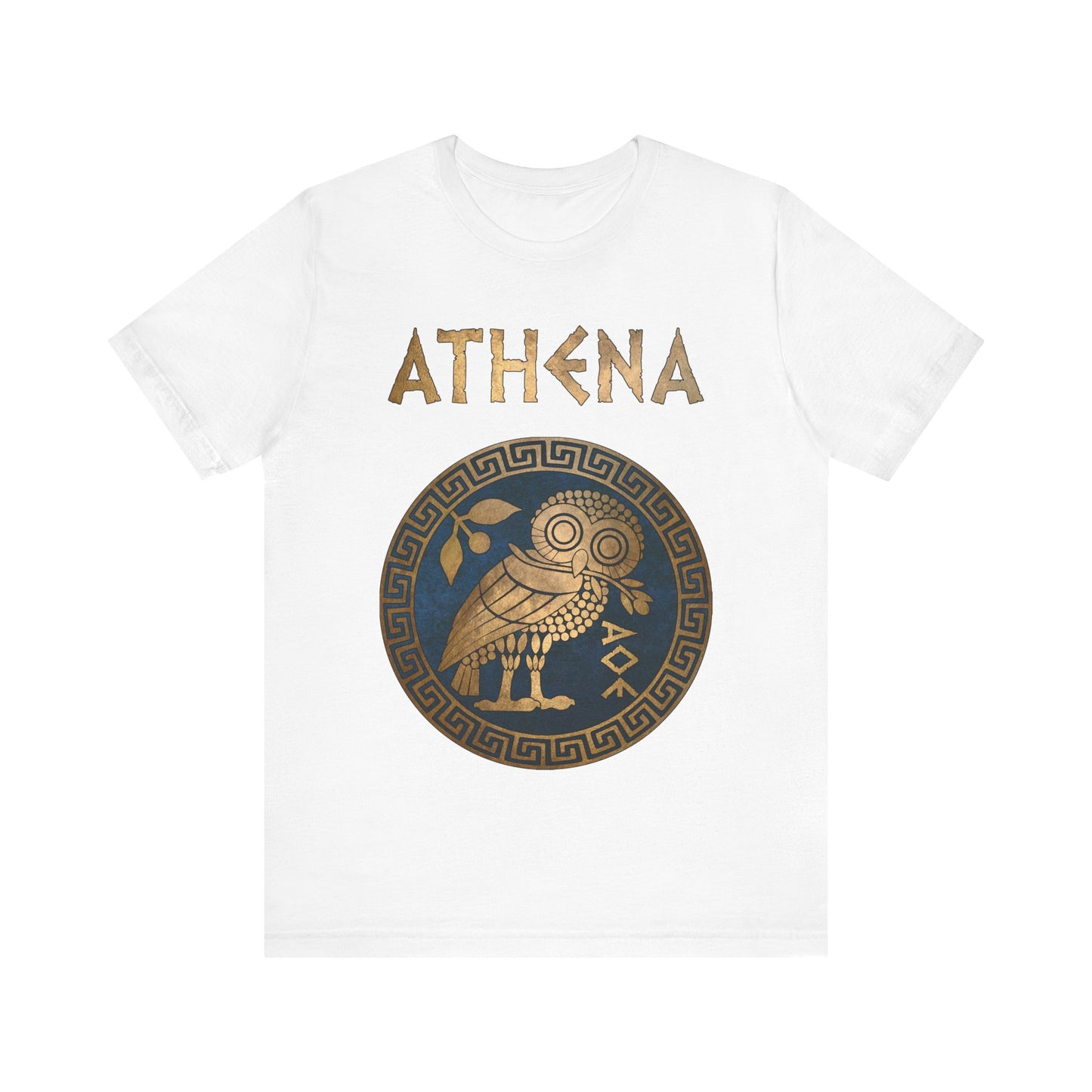 Athena Greek Goddess of Wisdom and War Athenian Owl Symbol T-shirt