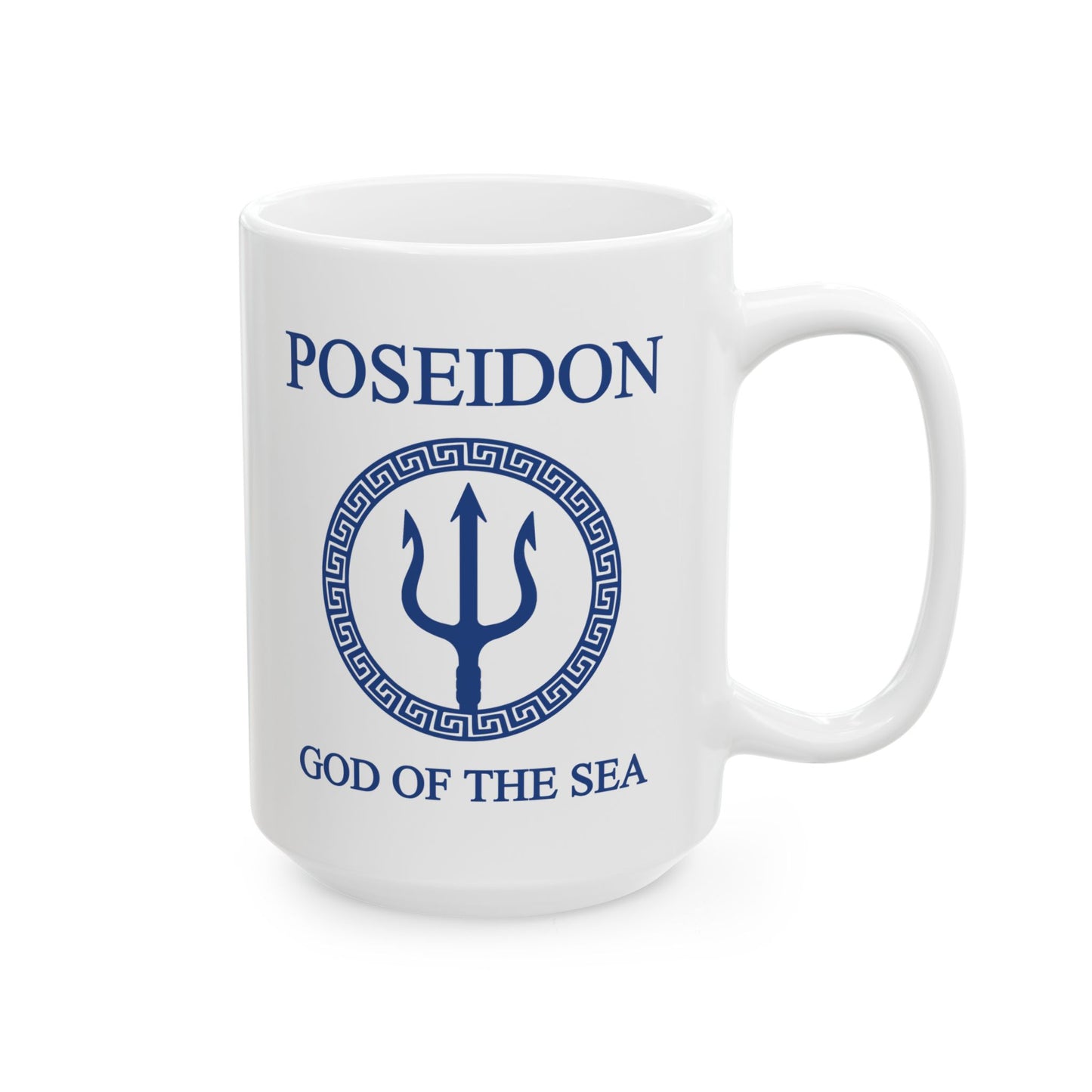 Poseidon Mug - Poseidon Greek God of the Sea - Double Sided Ceramic Mug (11oz, 15oz)