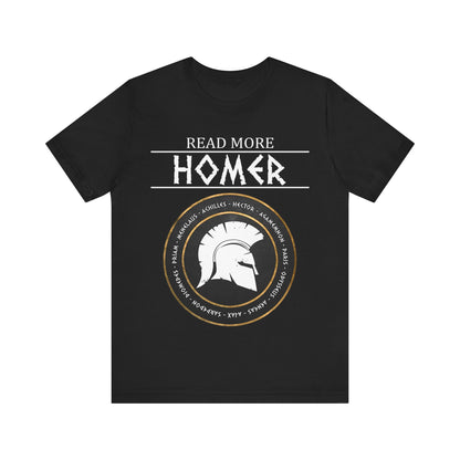 Read More Homer - Heroes of the Trojan War - The Iliad and The Odyssey T-shirt