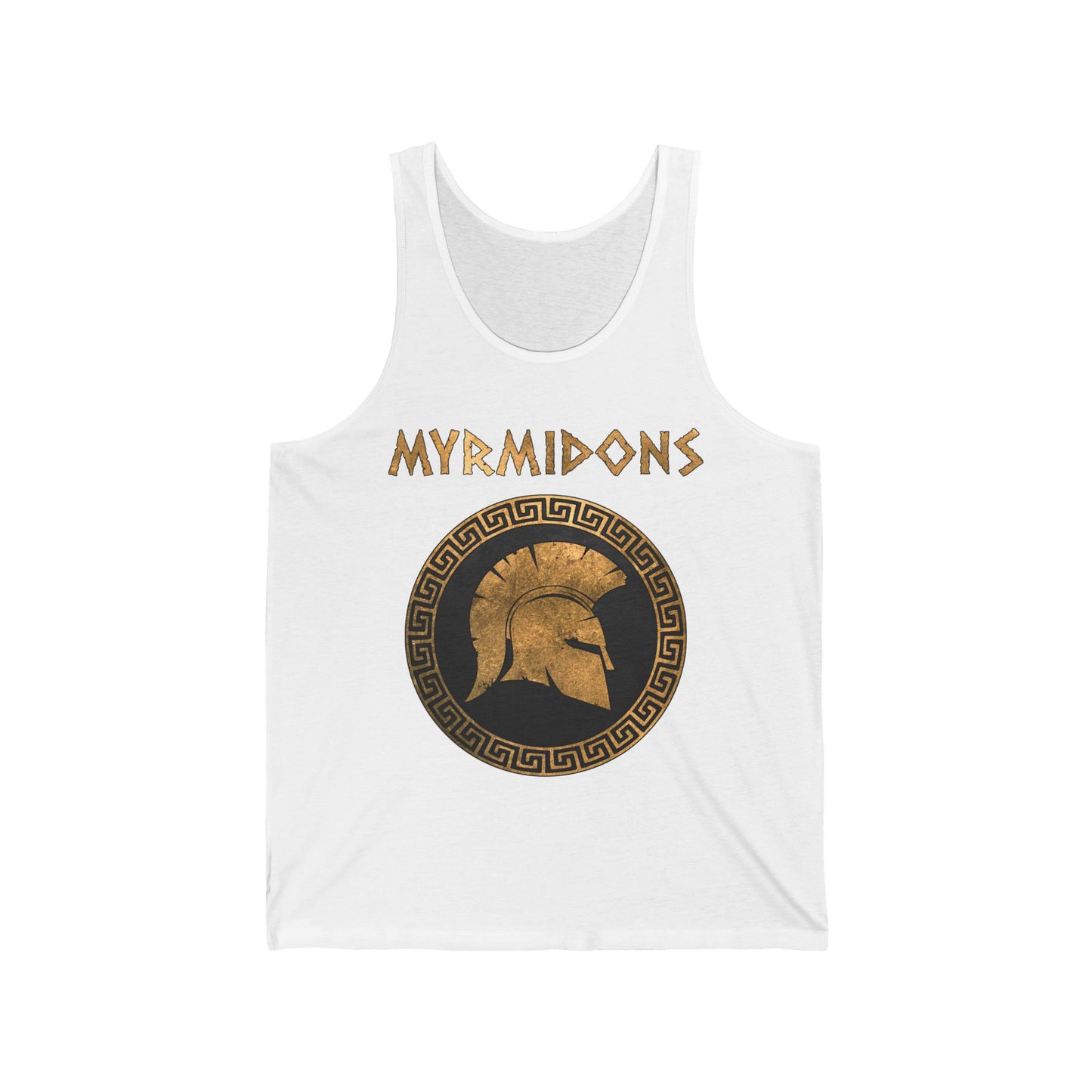 Myrmidons Tank Top - Warriors of Pythia and Achilles Symbol - Unisex Jersey Tank Top