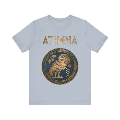 Athena Greek Goddess of Wisdom and War Athenian Owl Symbol T-shirt