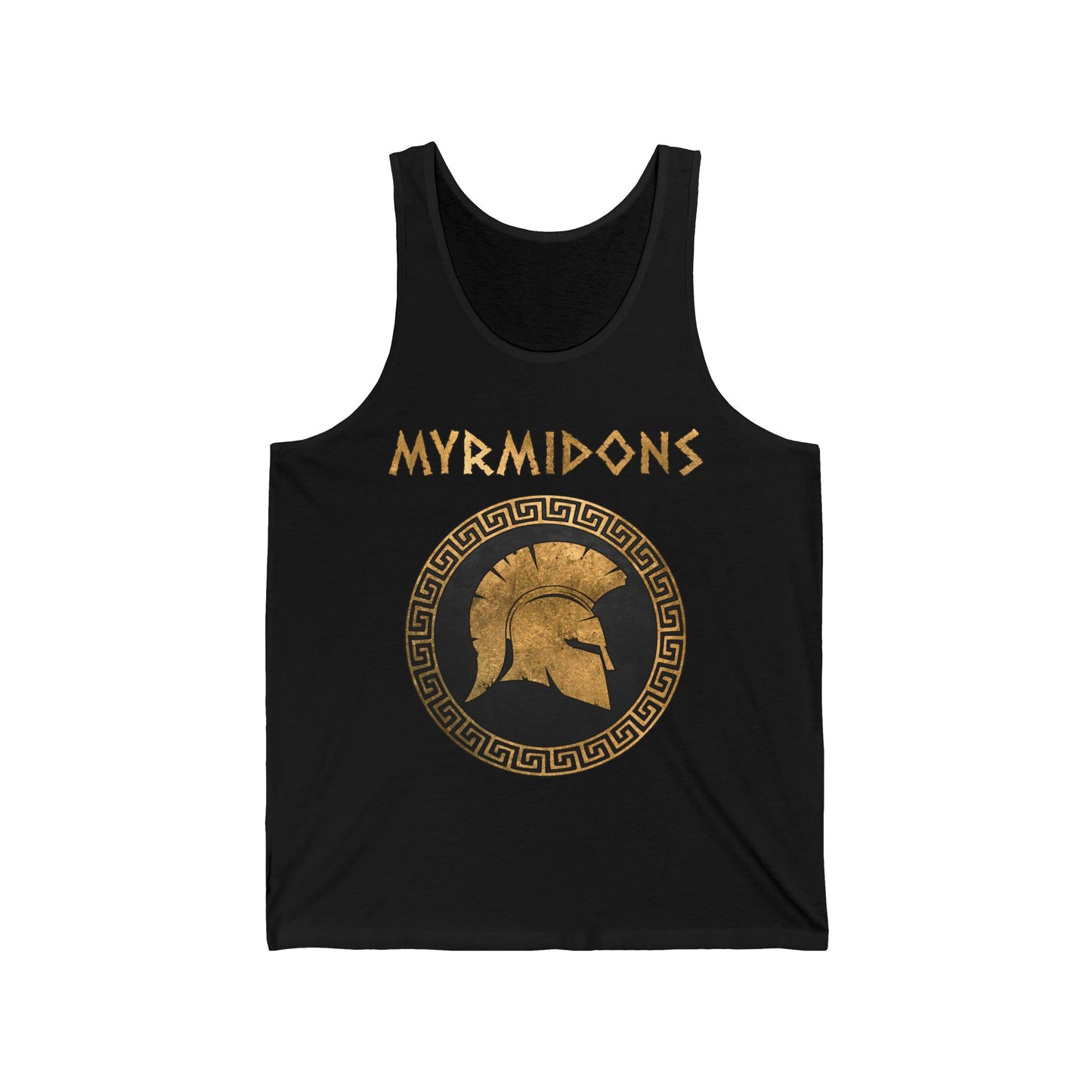 Myrmidons Tank Top - Warriors of Pythia and Achilles Symbol - Unisex Jersey Tank Top