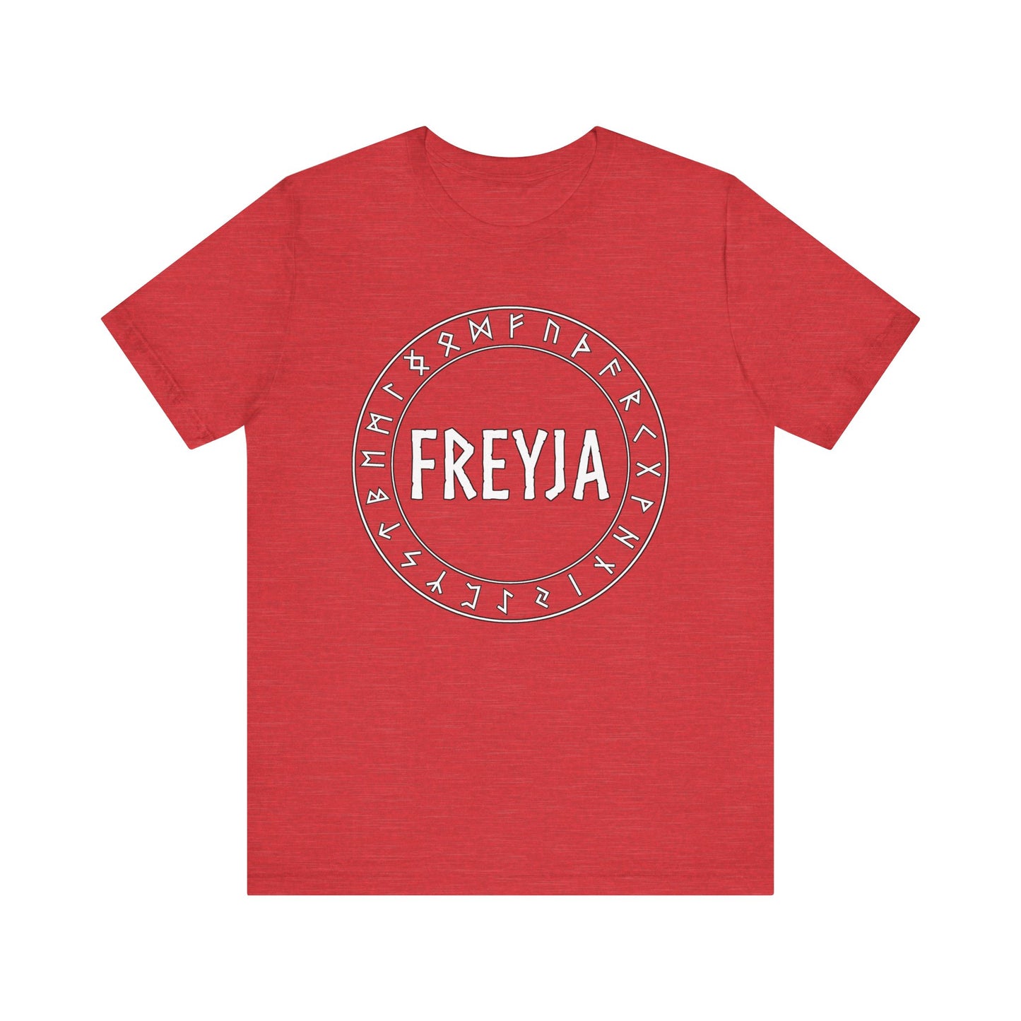 Freyja Norse Goddess with Futhark Runes T-shirt