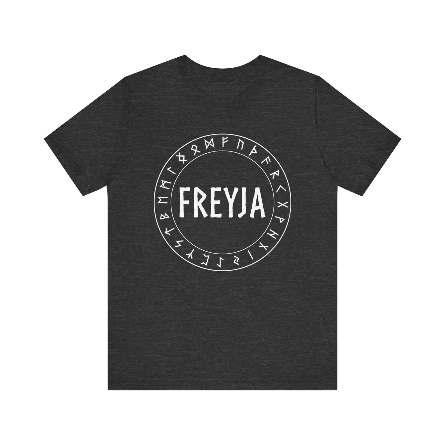 Freyja Norse Goddess with Futhark Runes T-shirt