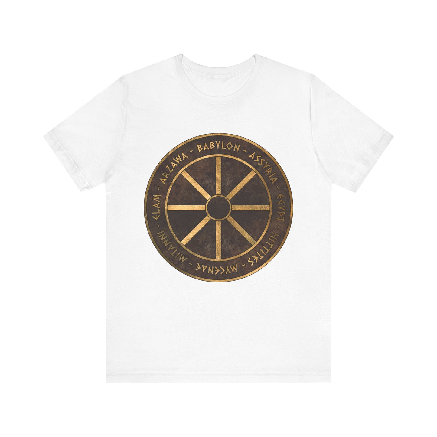 Bronze Age Powers Ancient Civilizations Chariot Wheel Symbol T-Shirt