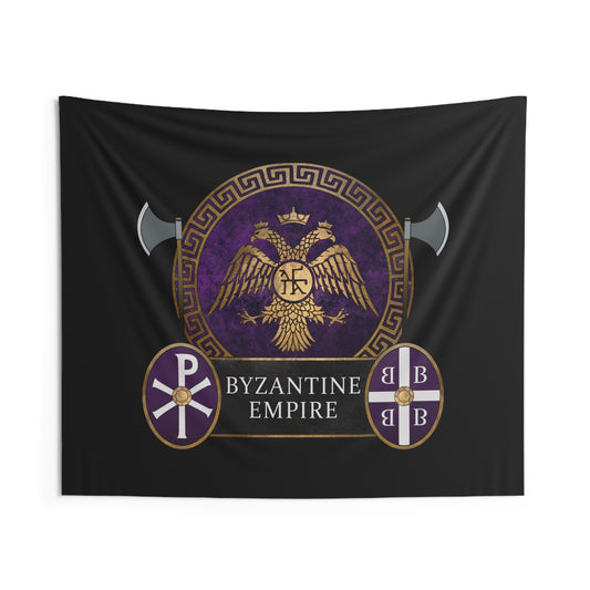 Byzantine Empire - Constantinople Imperial Byzantine Eagle - Late Roman and Byzantine Army Indoor Wall Tapestry 60" x 50"