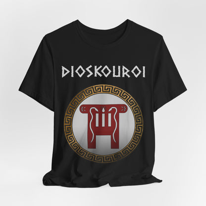 Dioskouroi Castor and Pollux Dokana Symbol - Greek Mythology Dioscuri T-shirt