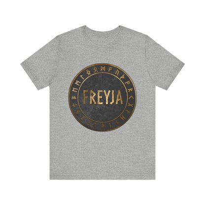 Freyja Norse Goddess with Viking Runes T-Shirt