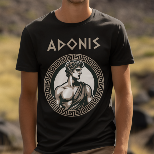 Adonis Greek God of Beauty and Rebirth - Greek Mythology T-shirt