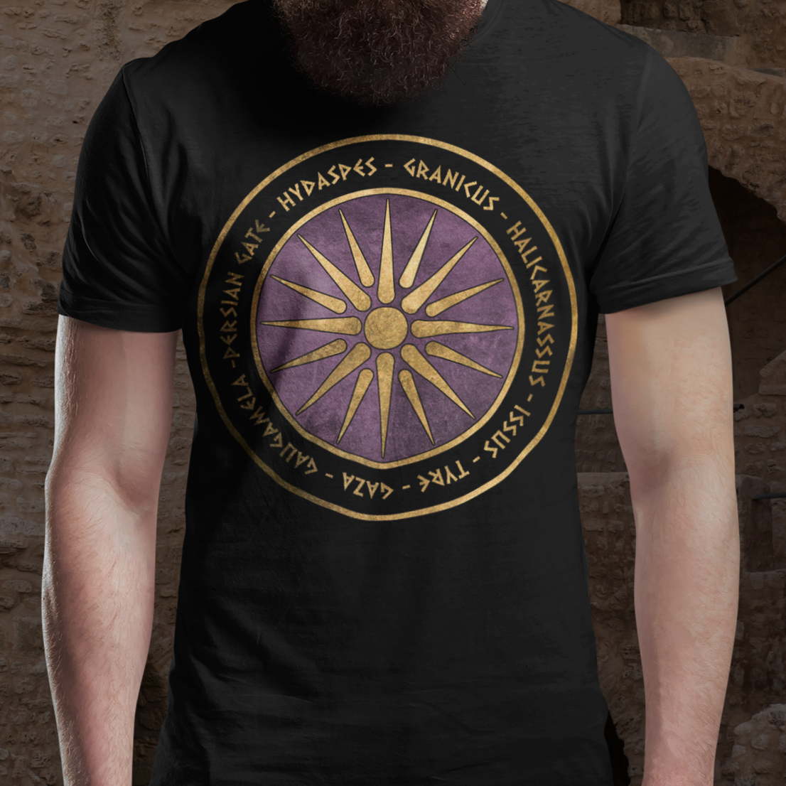 Alexander the Great Battles Macedonian Shield T-shirt