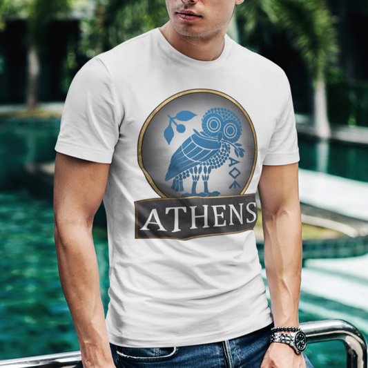 Ancient Athens - Athenian Owl Symbol of Greek Goddess Athena T-shirt