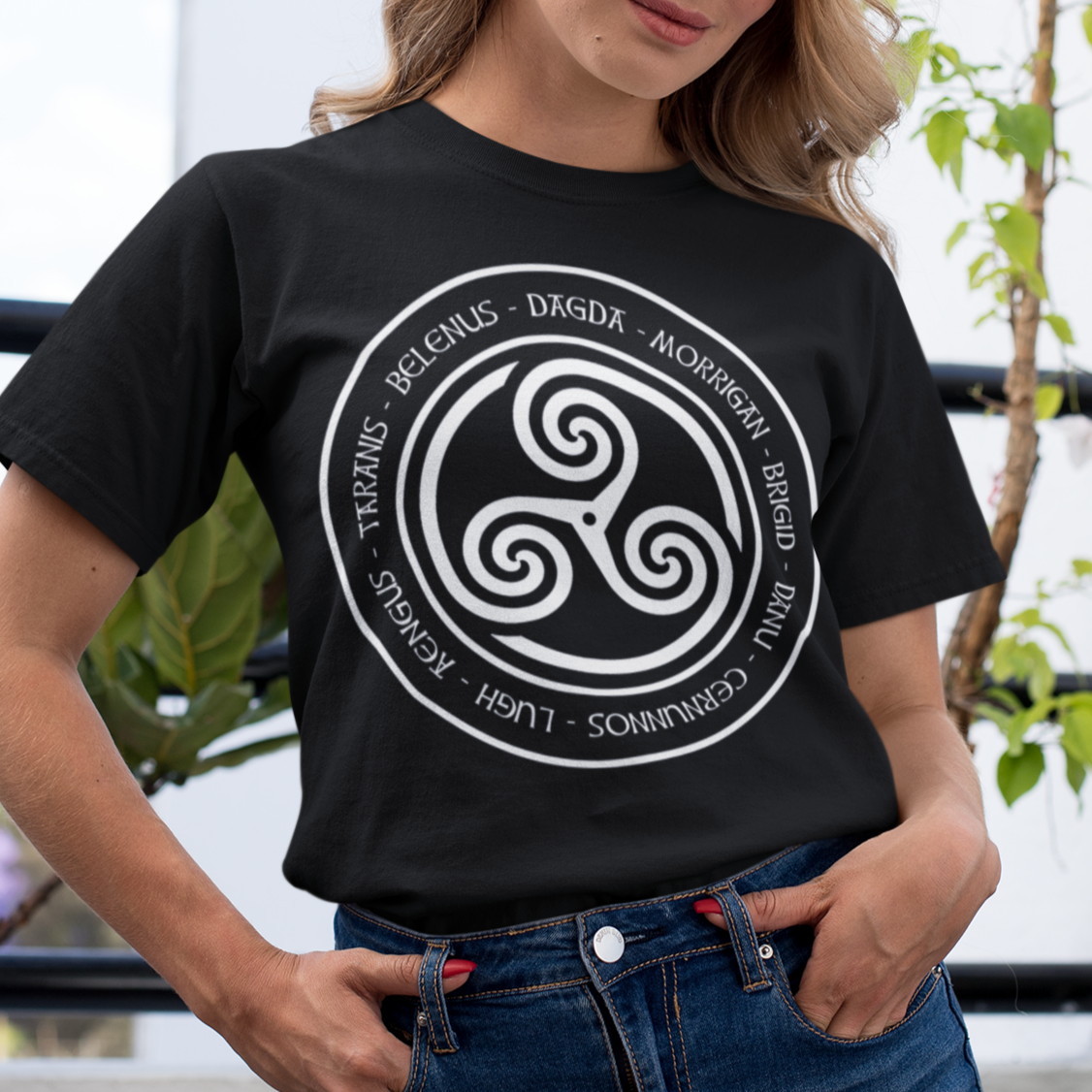 Ancient Celtic Gods and Goddesses Triskelion T-Shirt