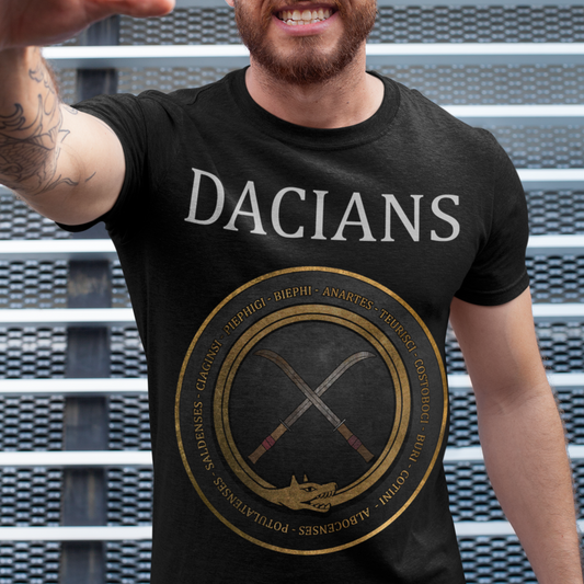 Dacia - Ancient Dacian Tribes - Draco and Falx Symbol T-Shirt