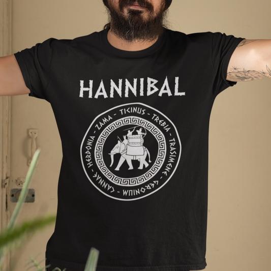 Hannibal Barca 2nd Punic War Battles War Elephant Symbol T-Shirt