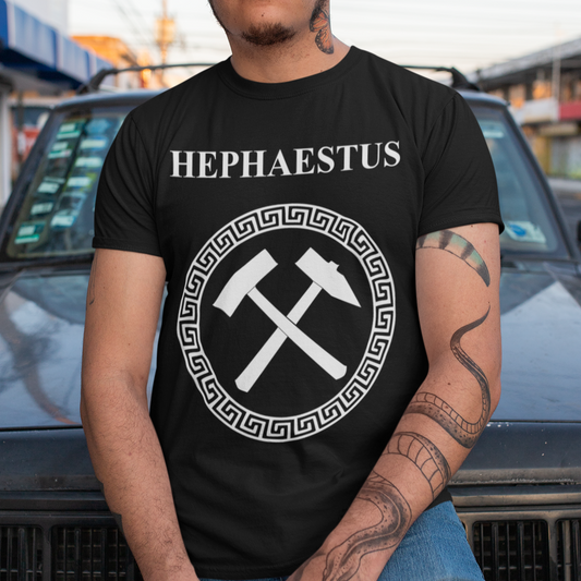 Hephaestus Greek God of Fire Smithing and Crafting T-shirt