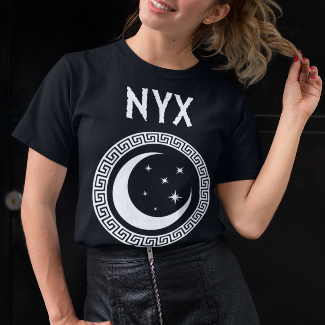 Nyx Greek Goddess of Night Symbol T-shirt