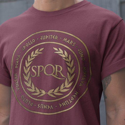 Roman Gods Ancient Pantheon of Rome SPQR Symbol T-Shirt