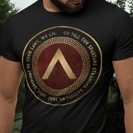 Sparta Battle of Thermopylae Epitaph T-Shirt