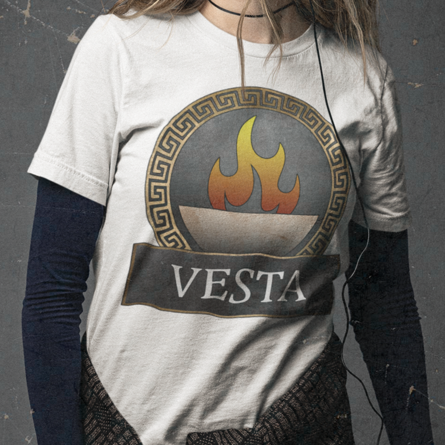 Vesta Roman Goddess of Hearth and Home Symbol  - Roman Mythology T-shirt