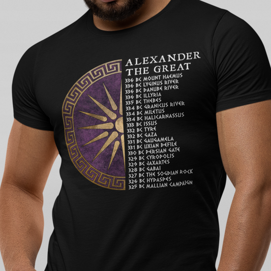 Alexander the Great Battles - Ancient Macedon T-Shirt