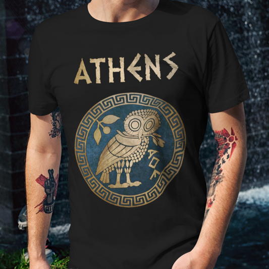 Athens Athenian Owl Symbol of Goddess Athena and Polis of Athens T-shirt