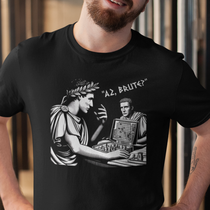 Caesar and Brutus Boardgame - Et tu, Brute? Pun - Ancient Roman Battleship - Funny History T-shirt