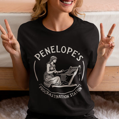 Penelope's Procrastination Station - The Odyssey - Funny Greek Mythology T-shirt