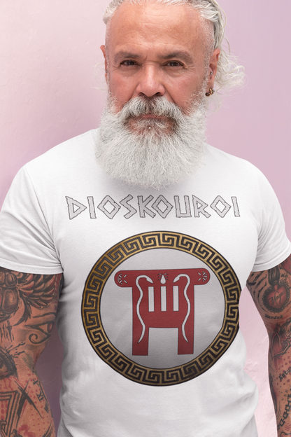 Dioskouroi Castor and Pollux Dokana Symbol - Greek Mythology Dioscuri T-shirt