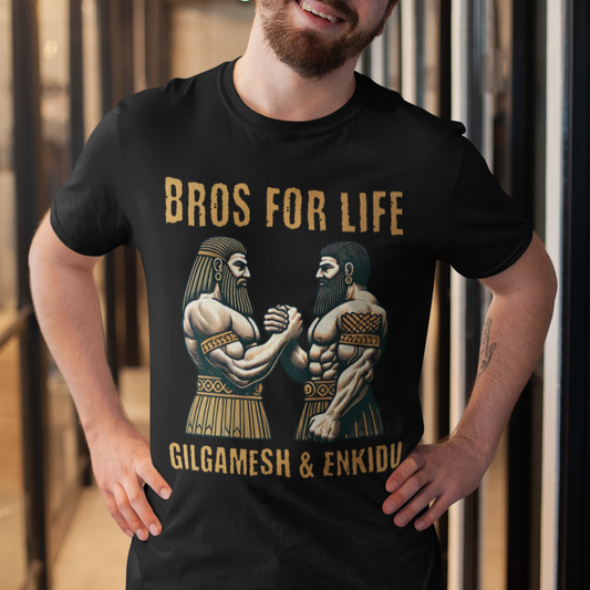 Gilgamesh and Enkidu Bros for Life - Epic of Gilgamesh Funny History T-shirt