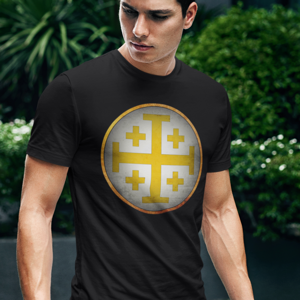 Jerusalem Heraldry - Medieval Jerusalem Cross T-shirt