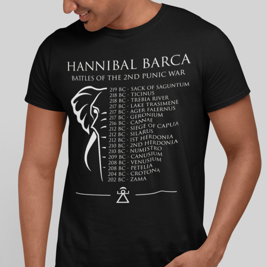 Hannibal Barca Battles of the 2nd Punic War T-shirt