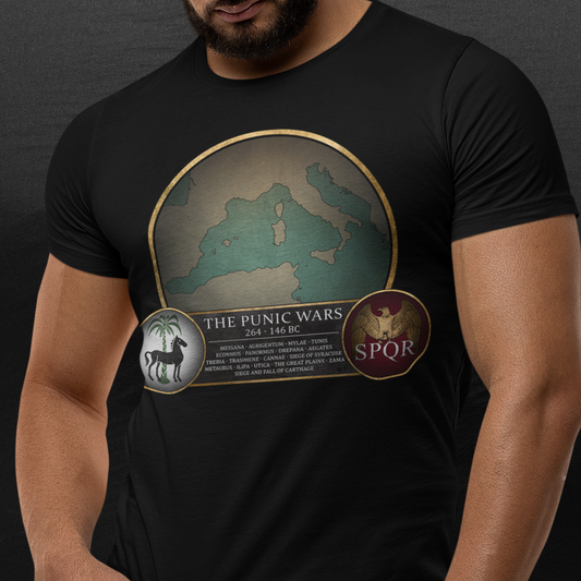 The Punic Wars - Battles of the Three Punic Wars - Rome vs Carthage - Ancient History T-Shirt