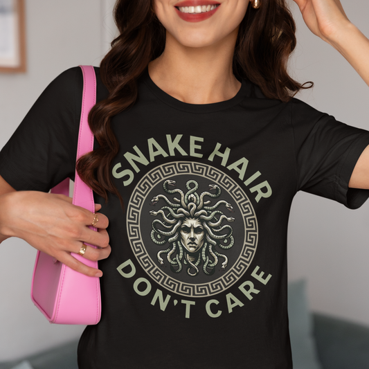 Snake Hair Don't Care Medusa T-Shirt