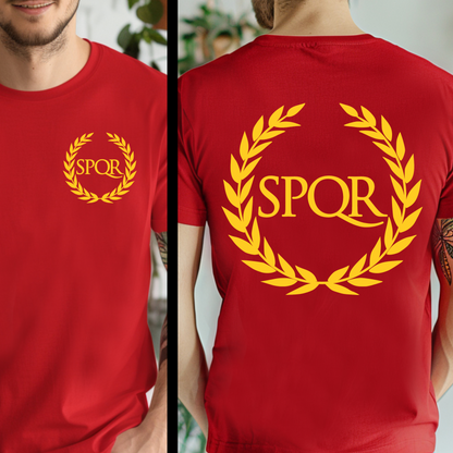 SPQR Roman Empire - Ancient Rome - Double Sided SPQR T-shirt