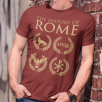 The History of Rome Founding to Fall - Ancient Roman History T-shirt