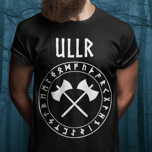 Ullr Norse God with Runes T-shirt