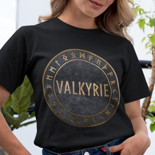 Valkyrie - Bearers of the Slain - Norse Mythology - Norse Runes T-shirt